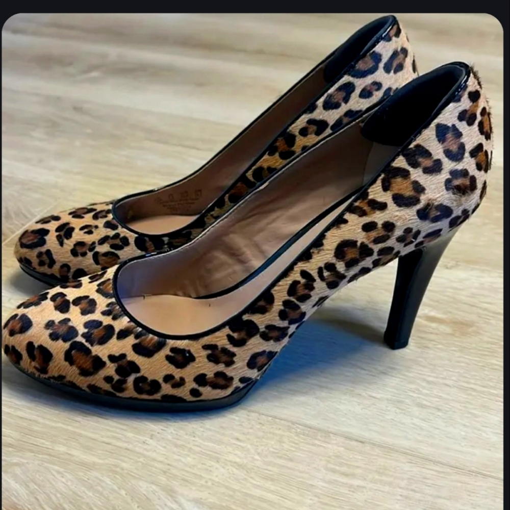 FRANCO SARTO animal print heels 8.5